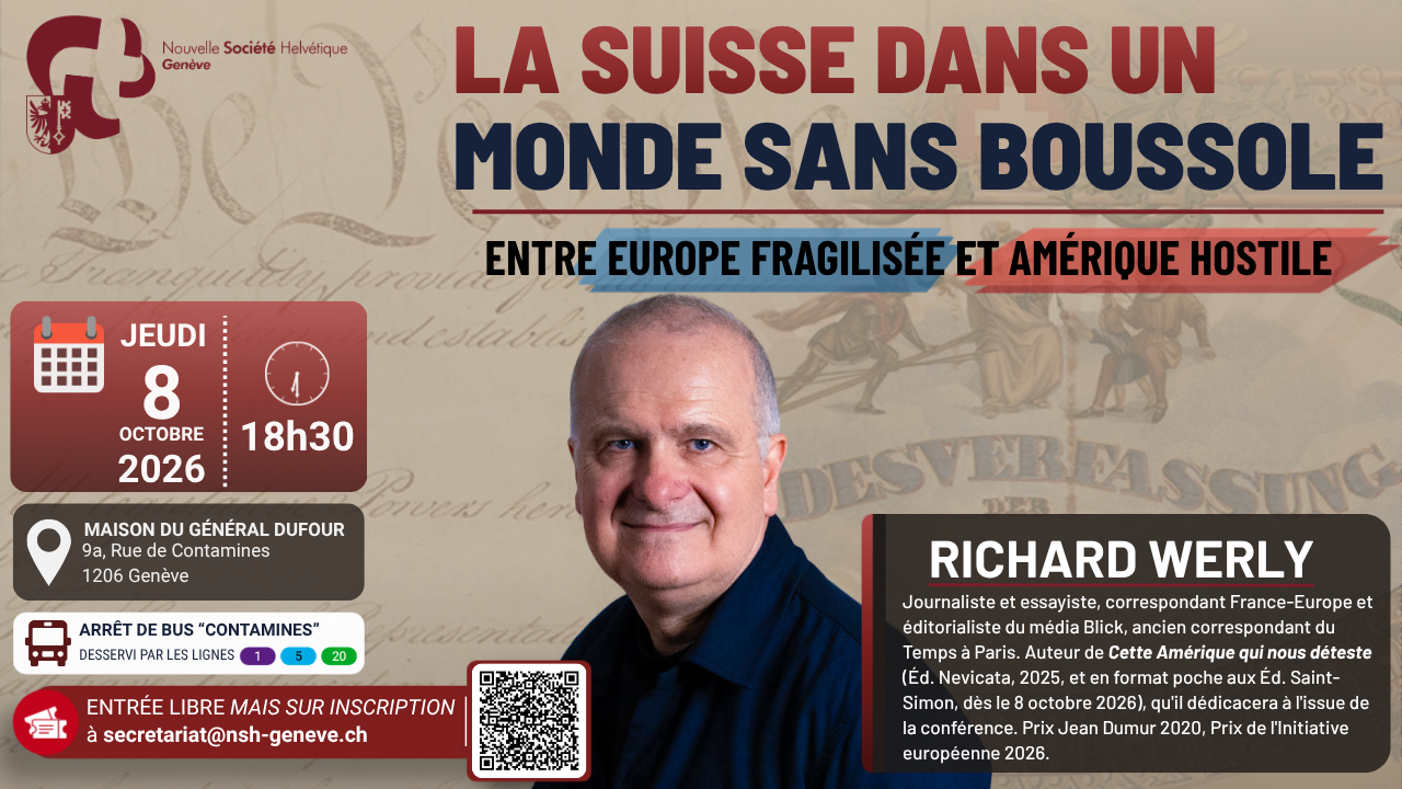La Suisse dans un monde sans boussole: entre Europe fragilisée et Amérique hostile